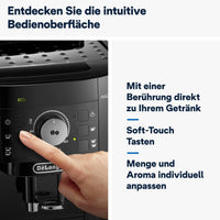 De’Longhi Magnifica S ECAM11.112.B Kaffeevollautomat | Milchaufschäumer | Mahlwerk | 3 Getränke | Schwarz
