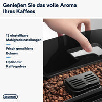 De’Longhi Magnifica S ECAM11.112.B Kaffeevollautomat | Milchaufschäumer | Mahlwerk | 3 Getränke | Schwarz